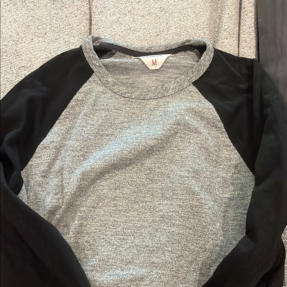 rag & bone Gray and Black Long Sleeve Tee